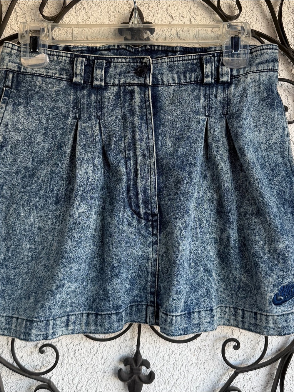 VTG 90’s Nike Acid Wash Denim Tennis Skirt Acid Wash Blue